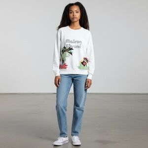 MAISON KITSUNE John Alcorn x Maison Kitsuné for Design Miami Sweatshirt White L